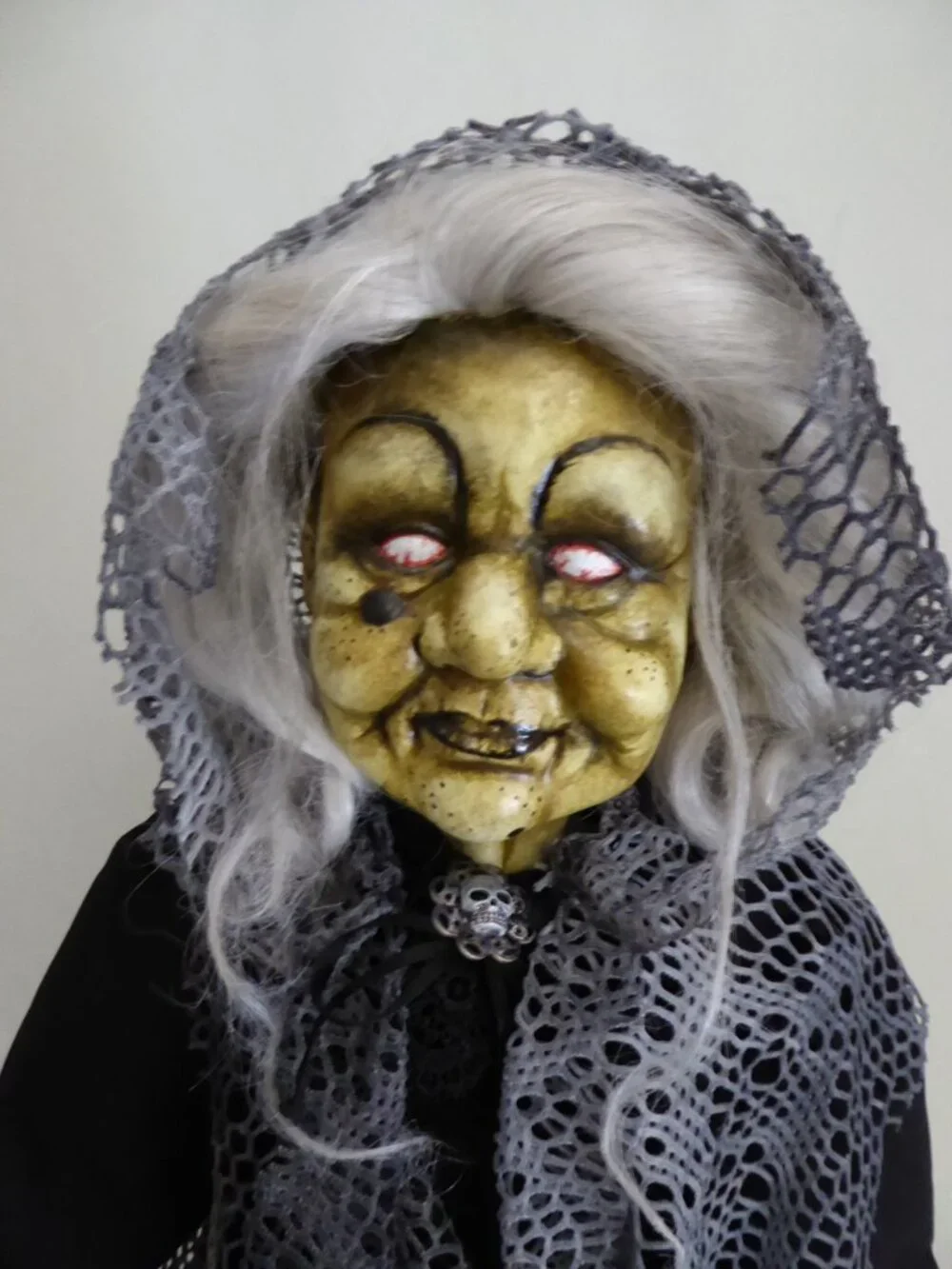 OOAK 19” WITCH HAG VOODOO HALLOWEEN HORROR UNDEAD DOLL PROP ODDITY